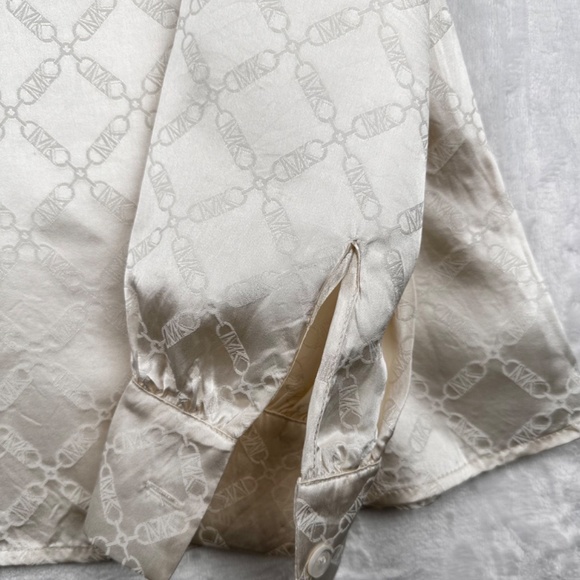 Breathtaking Ivory 100% Silk Blouse Top Christmas Party - Picture 10 of 15